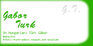 gabor turk business card